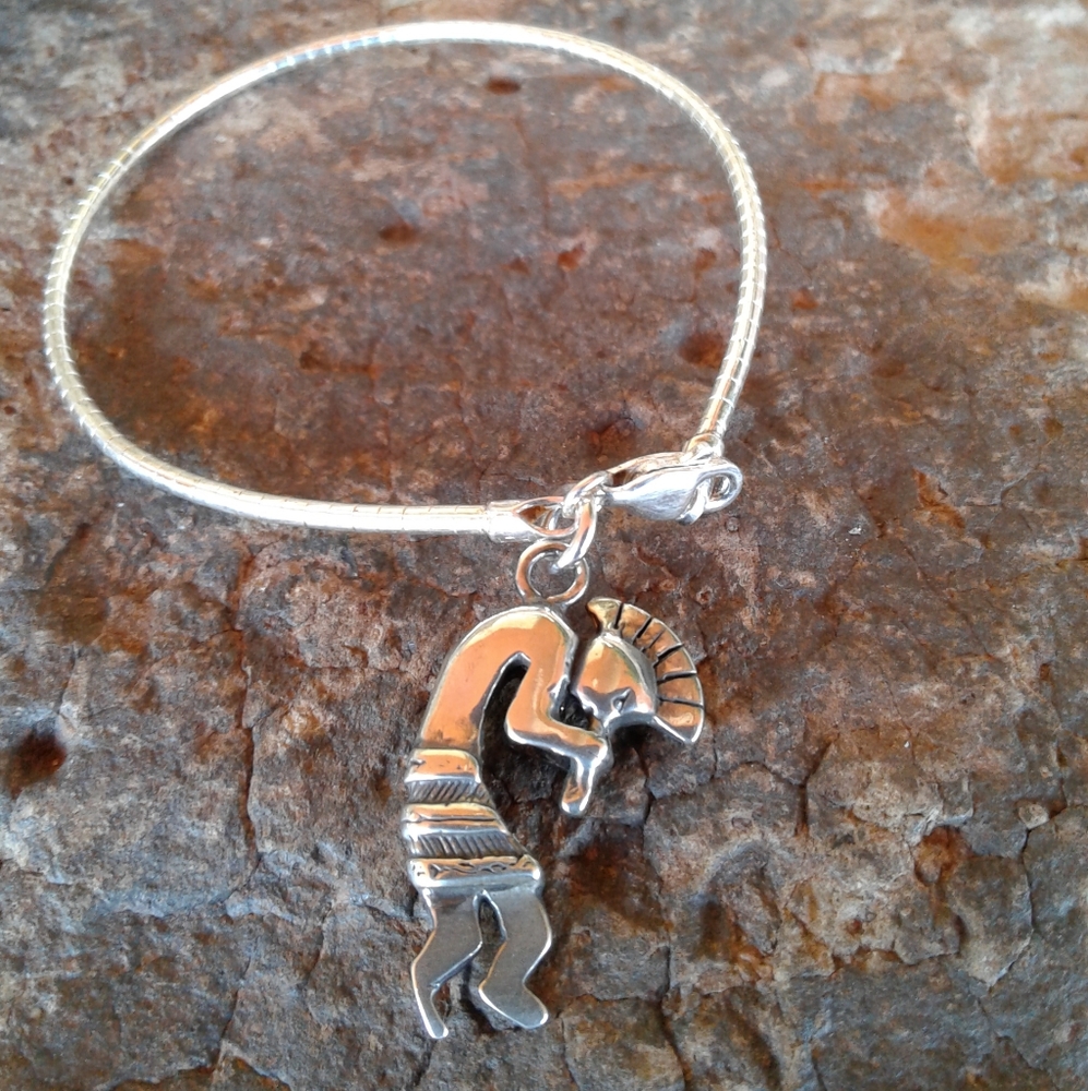 Sterling silver Kokopelli Charm Bracelet